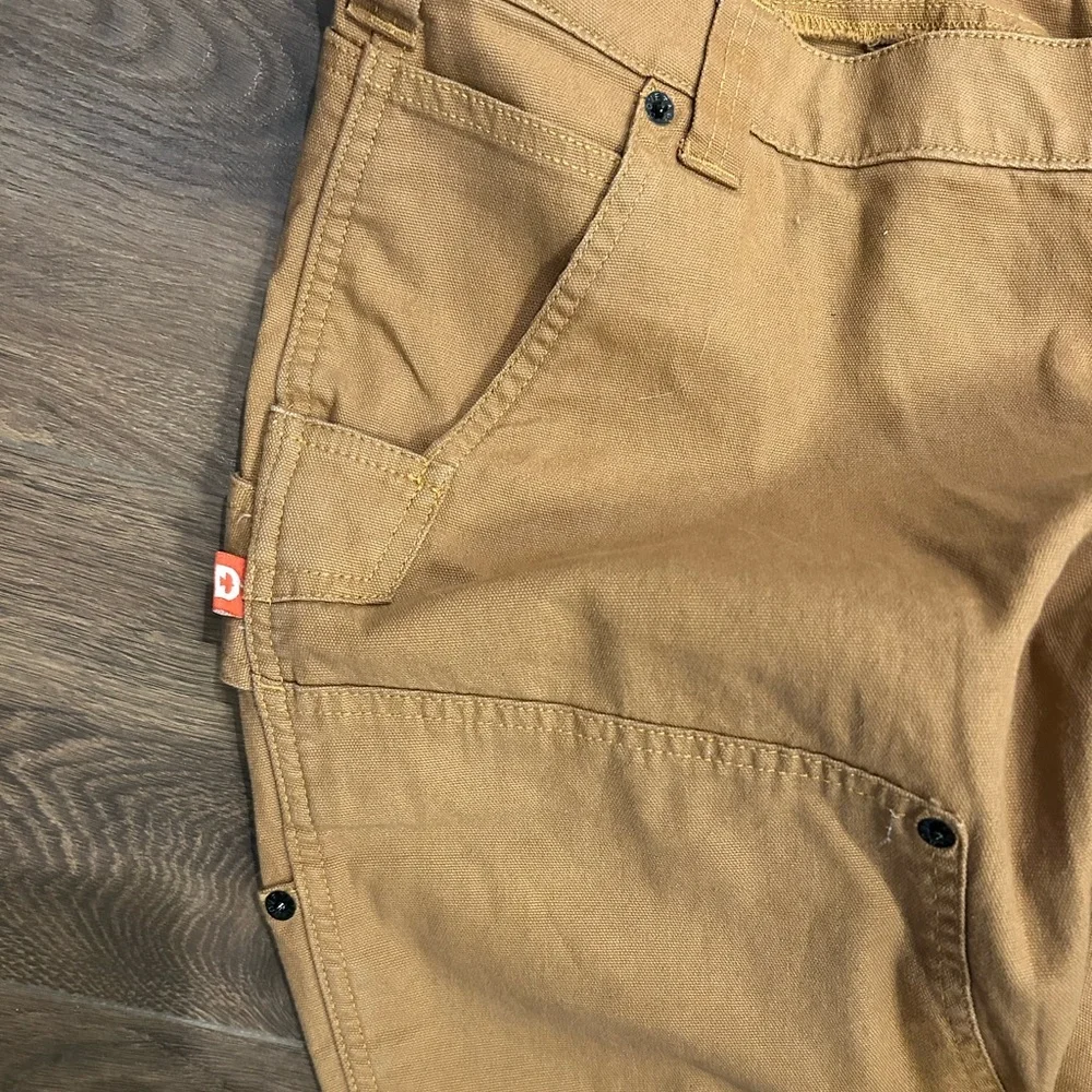 Dovetail Workwear Maven X pants size 18 inseam 28 Carmel brown Double front - Picture 5 of 6